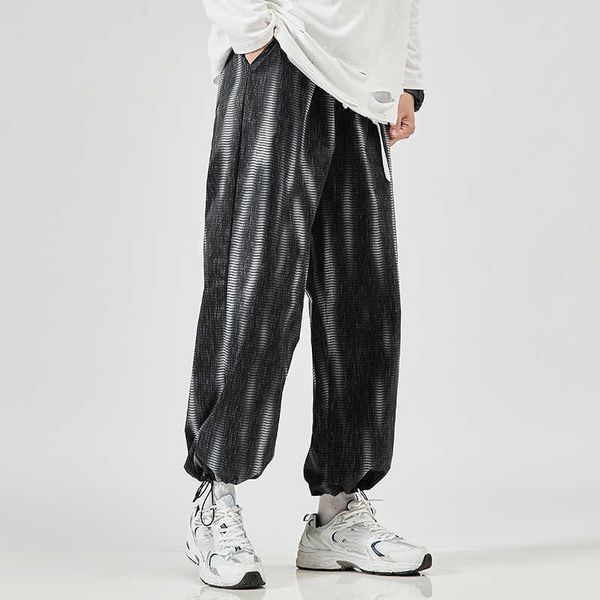men's pants ankle-length sweatpants streetwear spring autumn hip hop casual korean oversize joggers trouers enmw, Black